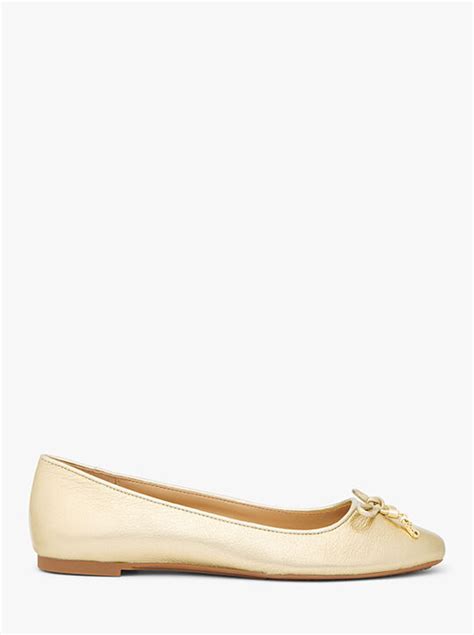 Nori Metallic Leather Ballet Flat 